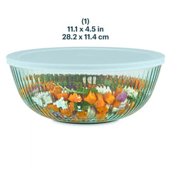 Pyrex® Colors Sculpted Tinted 4.5-quart Mixing Bowl with Lid, Aqua
